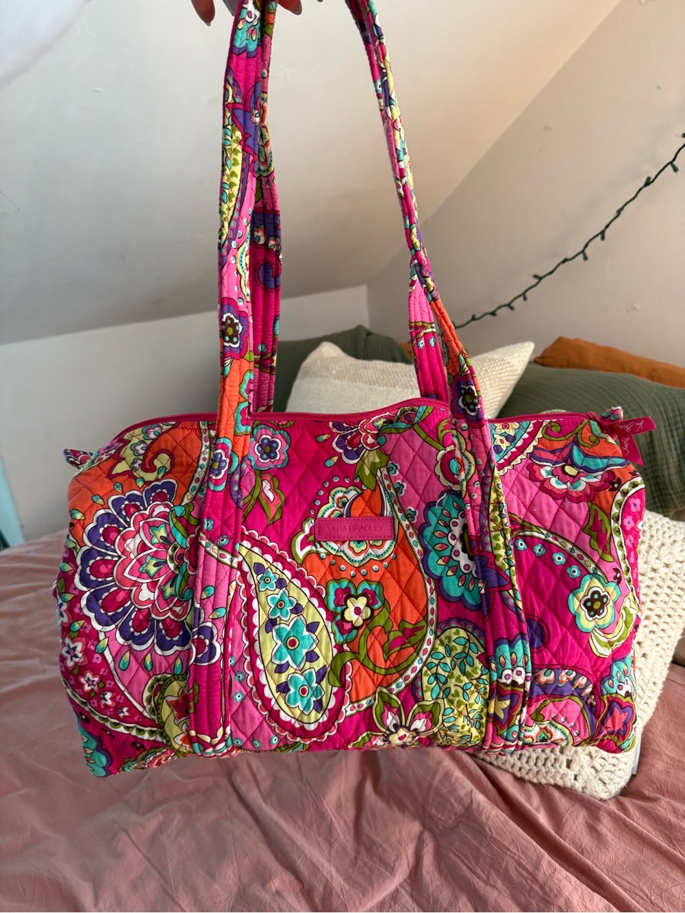 Vera Bradley Pink Paisley Duffle